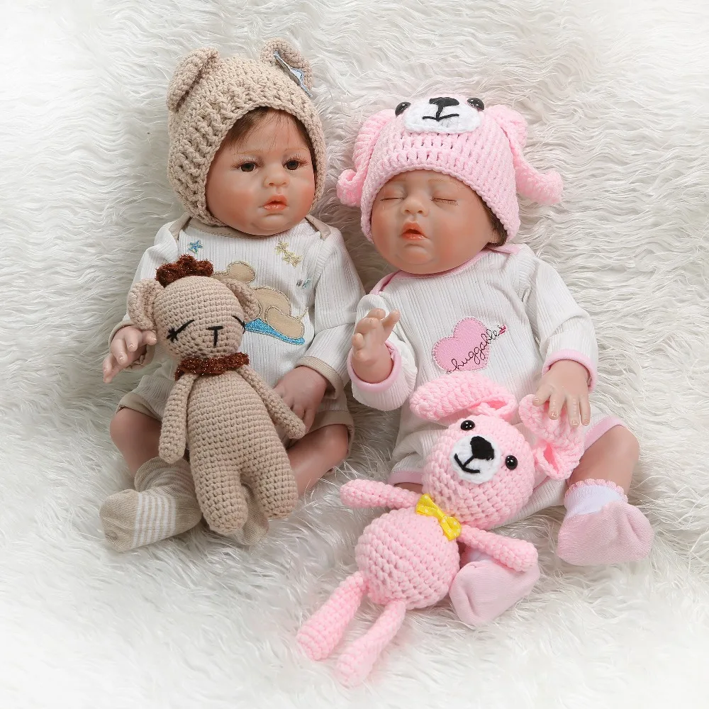 NPK кукла Bebe reborn twins мальчик девочка полный силиконовый винил bdoy Reborn Baby DOLL игрушки