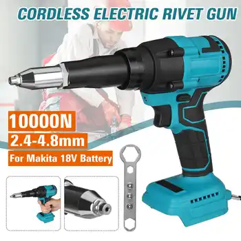 18V Handheld Cordless Electric Rivet Gun 10000N 2.4-4.8mm Non-slip Handle LED Light Cordless Drill Rivet For Makita 18V Battery
18V Handheld Cordless Electric Rivet Gun 10000N 2.4-4.8mm Non-slip Handle LED Light Cordless Drill Rivet For Makita 18V Battery