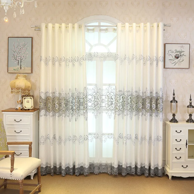 New European Style Castle Relief Embroidery Shading Curtains for Living Dining Room Bedroom. | Дом и сад