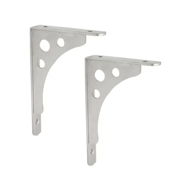 

2Pcs Thick Stainless Steel Triangular Bracket 6 Inches Metal Support Bench Table Wall Mounted Shelf Brackets Support Tripod Rack