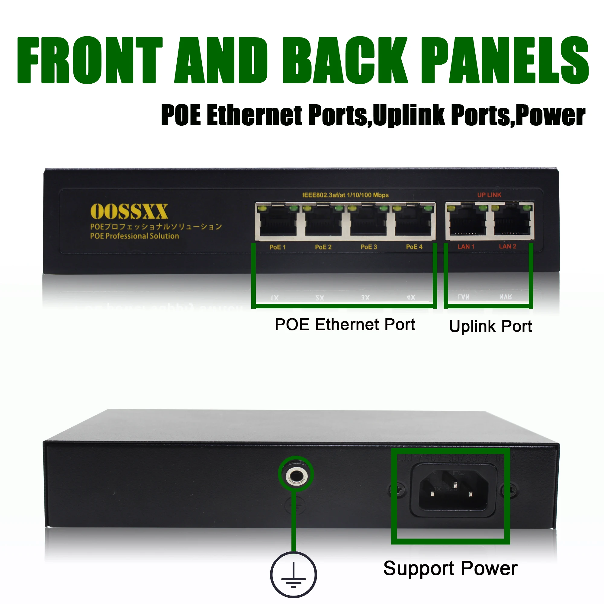 Poe Network Switch Ethernet with 6 RJ45 Network Ports IEEE 802.3 af/at Suitable for CCTV Camera System
Poe Network Switch Ethernet with 6 RJ45 Network Ports IEEE 802.3 af/at Suitable for CCTV Camera System
