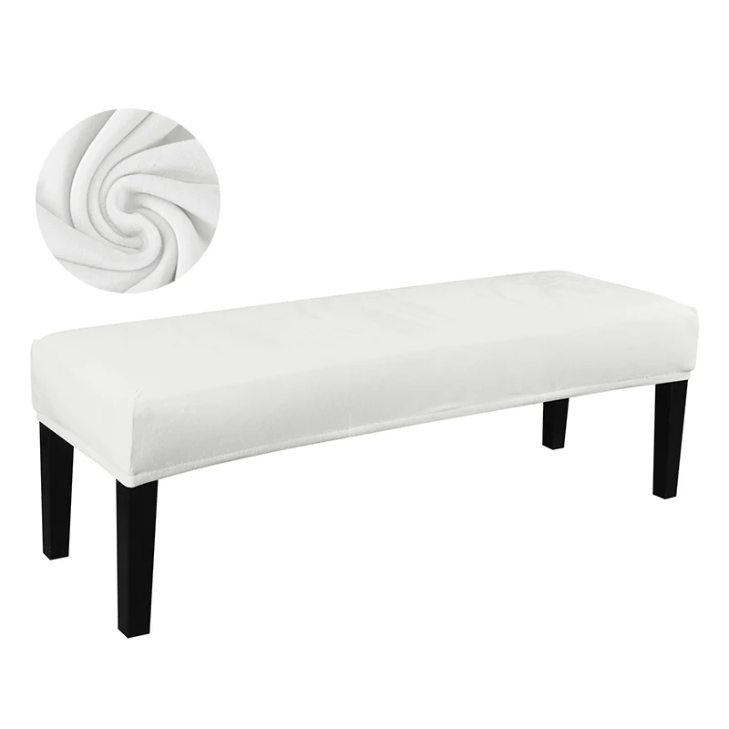 Housse de banc extensible en velours et Spandex, élastique, pour salle à manger, chaise, siège, hôtel, maison, salon, cuisine, chambre à coucher Housse de banc extensible en velours et Spandex, élastique, pour salle à manger, chaise, siège, hôtel, maison, salon, cuisine, chambre à coucher