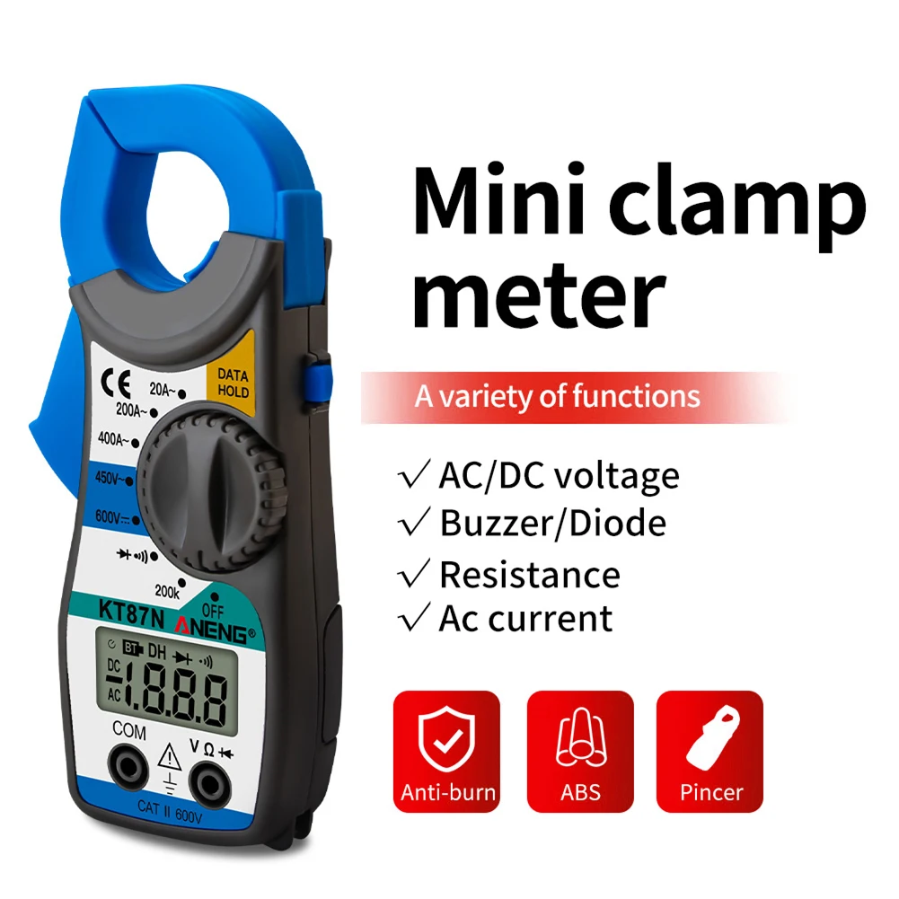 Mini Digital Clamp Meters AC/DC Voltage AC Current 600v True RMS Measurement Multimeter Capacitance Electrical Megger Tester
Mini Digital Clamp Meters AC/DC Voltage AC Current 600v True RMS Measurement Multimeter Capacitance Electrical Megger Tester