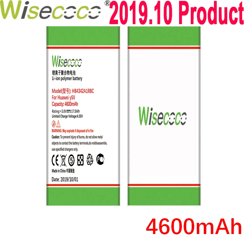 Wisecoco HB4342A1RBC 4600mAh Battery For Huawei y5II Y5 II 2 Ascend 5+ Y6 honor 4A SCL-TL00 For Honor 5A LYO-L21 Smartphone
Wisecoco HB4342A1RBC 4600mAh Battery For Huawei y5II Y5 II 2 Ascend 5+ Y6 honor 4A SCL-TL00 For Honor 5A LYO-L21 Smartphone