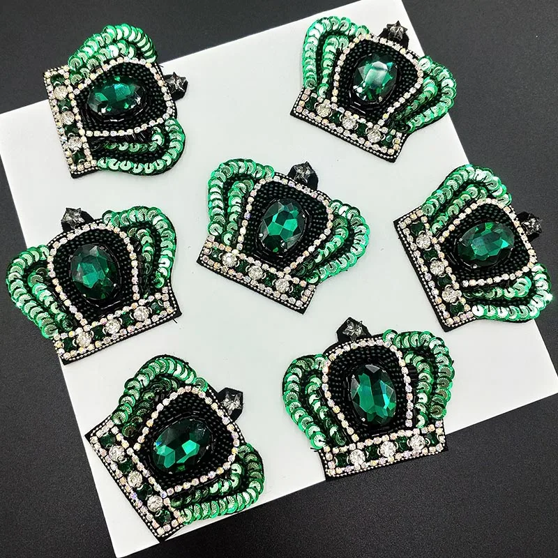 Fashion Beaded Sequin Green Crown Badge Design Patches Sew on Appliques Fabric Repair Garment Jacket Bag Dress DIY Decorated
Fashion Beaded Sequin Green Crown Badge Design Patches Sew on Appliques Fabric Repair Garment Jacket Bag Dress DIY Decorated
