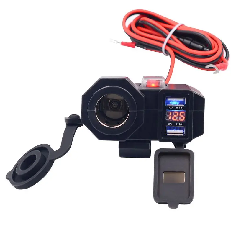 12V Detection Voltage Waterproof Motorcycle Dual USB Phone Power Socket Charger LED Auto Parts
12V Detection Voltage Waterproof Motorcycle Dual USB Phone Power Socket Charger LED Auto Parts