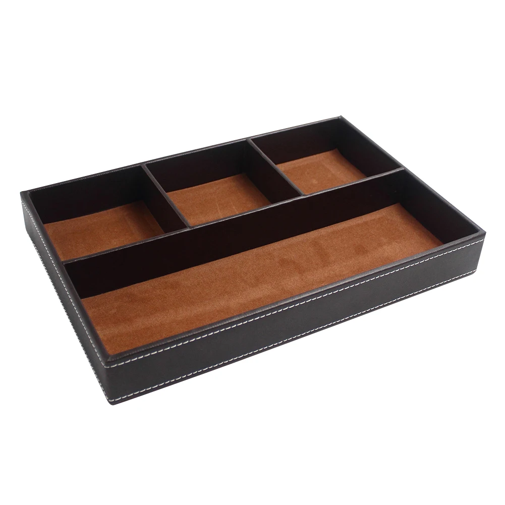 4 Grids Hotel Table Pen Container Storage Box Keys PU Leather Living Room Desk Organizer Desktop Stationery Holder Office Home
4 Grids Hotel Table Pen Container Storage Box Keys PU Leather Living Room Desk Organizer Desktop Stationery Holder Office Home