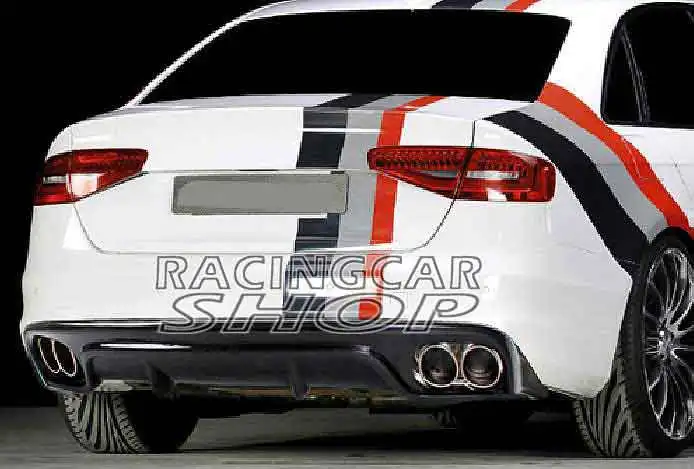 R STYLE Carbon Fiber Rear Diffuser Spoiler For AUDI A4 A4L B9 2013UP