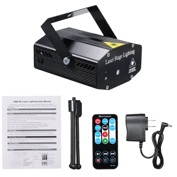 Mini DJ Disco Stage Strobe Projector Light Voice Activated with Remote Control Party KTV Light
Mini DJ Disco Stage Strobe Projector Light Voice Activated with Remote Control Party KTV Light