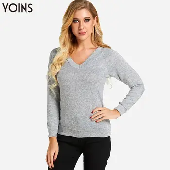 YOINS 2020 Spring Autumn Winter Women Sweaters & Jumpers Cotton V-neck Long Sleeve Bodycon Hem Casual Sweater Woman Solid Jumper
YOINS 2020 Spring Autumn Winter Women Sweaters & Jumpers Cotton V-neck Long Sleeve Bodycon Hem Casual Sweater Woman Solid Jumper