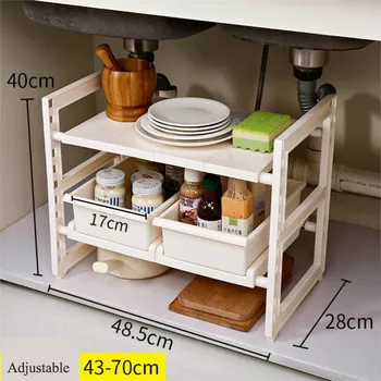 2020 Kitchen Under Sink Storage Rack Length Plastic Height Adjustable Bathroom Corner Gap Standing Shelf Home Sundry Organizer
2020 Kitchen Under Sink Storage Rack Length Plastic Height Adjustable Bathroom Corner Gap Standing Shelf Home Sundry Organizer