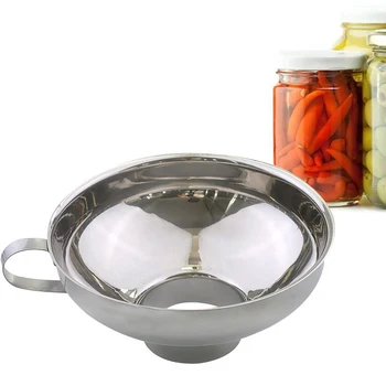1pc Portable Cup Funnel Jar Stainless Steel Filter Kitchen Wide Mouth Canning Useful Durable Filling Filter Kitchen Cooking Tool
1pc Portable Cup Funnel Jar Stainless Steel Filter Kitchen Wide Mouth Canning Useful Durable Filling Filter Kitchen Cooking Tool