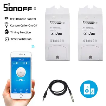 

Sonoff TH16 10A/16A Switch Monitoring Temperature Humidity Wifi Switch Smart Home Automation Works With Alexa Google Home