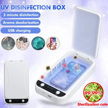 5V UV Light Phone Sterilizer Box Jewelry Phones Cleaner Personal Sanitizer Disinfection Cabinet with Aromatherapy Esterilizador
5V UV Light Phone Sterilizer Box Jewelry Phones Cleaner Personal Sanitizer Disinfection Cabinet with Aromatherapy Esterilizador