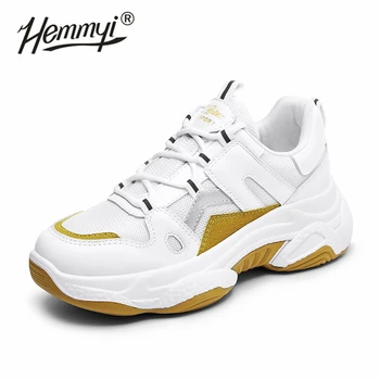 Hemmyi 2020 Chunky Sneakers Women Heel Height 6cm Platform Womens Shoes Zapatos De Mujer Fashion Ladies Sneaker White 
Hemmyi 2020 Chunky Sneakers Women Heel Height 6cm Platform Womens Shoes Zapatos De Mujer Fashion Ladies Sneaker White