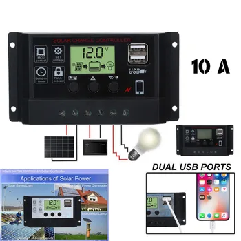 10/20/30/40/50/60A Auto Solar Panel Battery Charge Controller PWM LCD Display Solar Collector Regulator with Dual USB Output
10/20/30/40/50/60A Auto Solar Panel Battery Charge Controller PWM LCD Display Solar Collector Regulator with Dual USB Output