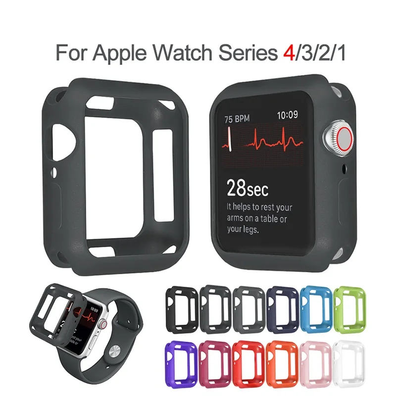 Soft Silicone Case for Apple Watch 3 2 1 42MM 38MM Cover Full Protection Shell for iWatch 4 5 40MM 44MM Watch Bumper
Soft Silicone Case for Apple Watch 3 2 1 42MM 38MM Cover Full Protection Shell for iWatch 4 5 40MM 44MM Watch Bumper