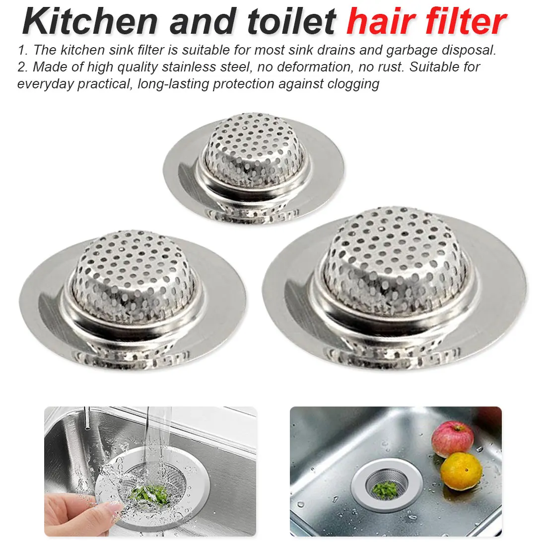 

Anti-blocking Floor Drain Hair Stopper Catcher 7/9/11cm Bathroom Kitchen Accessories Sink Strainer Shower Sewer Outfall