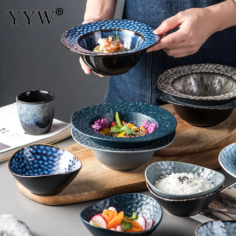 Фото Shaped Honeycomb Hat Bowl Ceramic Deep Plate Nordic Western Food Dinner Creative Salad Soup Pasta | Дом и сад