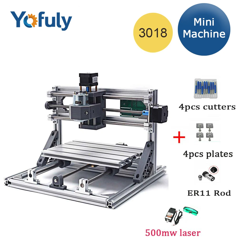 CNC 3018 Machine with ER11,diy mini cnc engraving machine,laser engraving,Pcb PVC Milling Machine,wood router,best Advanced toys
CNC 3018 Machine with ER11,diy mini cnc engraving machine,laser engraving,Pcb PVC Milling Machine,wood router,best Advanced toys