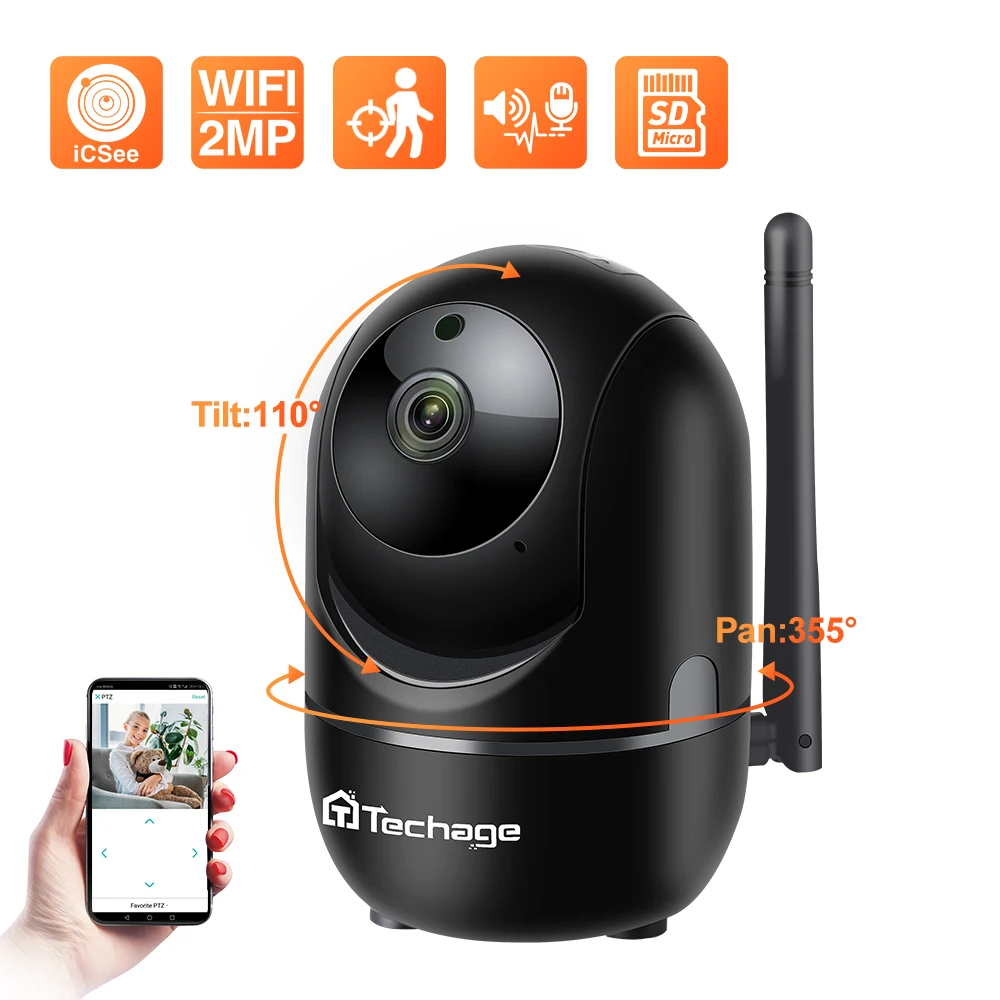 Techgae black 1080P HD P2P Mini pet IP Camera CCTV Wireless Auto Motion Tracking Video Security Surveillance
Techgae black 1080P HD P2P Mini pet IP Camera CCTV Wireless Auto Motion Tracking Video Security Surveillance