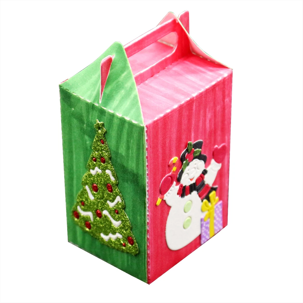 hoomin christmas gift box scrapbook paper craft gift candy bag