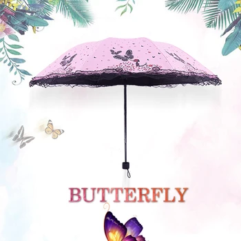 Butterfly Girl Lace Umbrella Lace Sun Sunshade Sun Umbrella Folding Dual-purpose Vinyl Tri-folding Umbrella
Butterfly Girl Lace Umbrella Lace Sun Sunshade Sun Umbrella Folding Dual-purpose Vinyl Tri-folding Umbrella