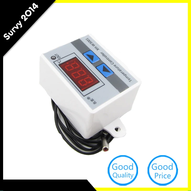 220VAC 10A Digital LED Temperature Controller XH-W3001 For Arduino Cooling Heating Switch Thermostat + NTC Sensor diy
220VAC 10A Digital LED Temperature Controller XH-W3001 For Arduino Cooling Heating Switch Thermostat + NTC Sensor diy