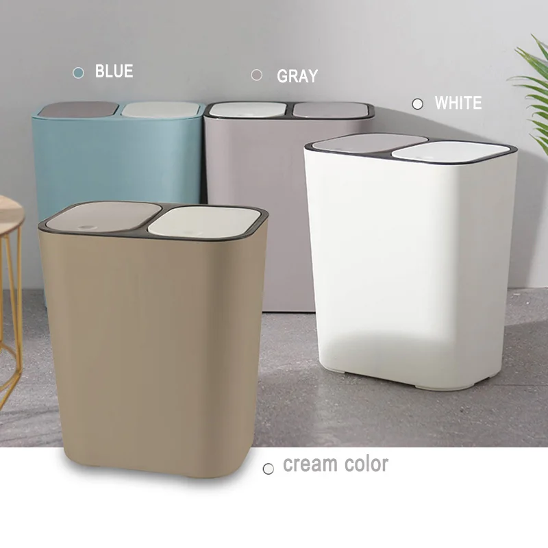 HOT Trash Can Rectangle Plastic Push-Button Dual Compartment 12liter Recycling Waste Bin Garbage Can TI99
HOT Trash Can Rectangle Plastic Push-Button Dual Compartment 12liter Recycling Waste Bin Garbage Can TI99