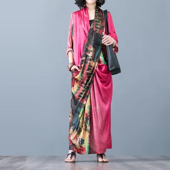 2020 Summer New Style Silk Print Dresses Chest Cross Dresses Elegant Shein Vintage Long Dress Oversize Women
2020 Summer New Style Silk Print Dresses Chest Cross Dresses Elegant Shein Vintage Long Dress Oversize Women