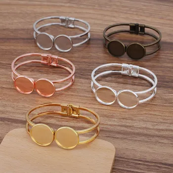 10pcs Ladies Bangle with 20mm Double Circle Bezel Cameo Bases Blanks Punk Open cuff Bracelet Settings Hip Hop Bangles for Women
10pcs Ladies Bangle with 20mm Double Circle Bezel Cameo Bases Blanks Punk Open cuff Bracelet Settings Hip Hop Bangles for Women