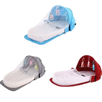 Baby Travel Portable Mobile Crib Baby Nest Cot Newborn Multi-function Folding Bed Child Foldable Chair With Toys Mosquito Net 
Baby Travel Portable Mobile Crib Baby Nest Cot Newborn Multi-function Folding Bed Child Foldable Chair With Toys Mosquito Net