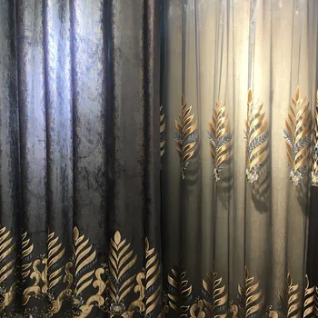 New Curtains for Living Room Dining Room Bedroom European Luxury Taped Rong Velvet Laser Embroidered Curtains Embroidered Cloth 
New Curtains for Living Room Dining Room Bedroom European Luxury Taped Rong Velvet Laser Embroidered Curtains Embroidered Cloth