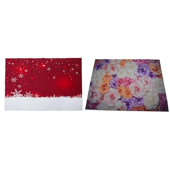2Pcs 7X5Ft Photography Backdrop Background Props Photocall - Rose Flower Wall & Christmas Snowflake Backdrop 
2Pcs 7X5Ft Photography Backdrop Background Props Photocall - Rose Flower Wall & Christmas Snowflake Backdrop