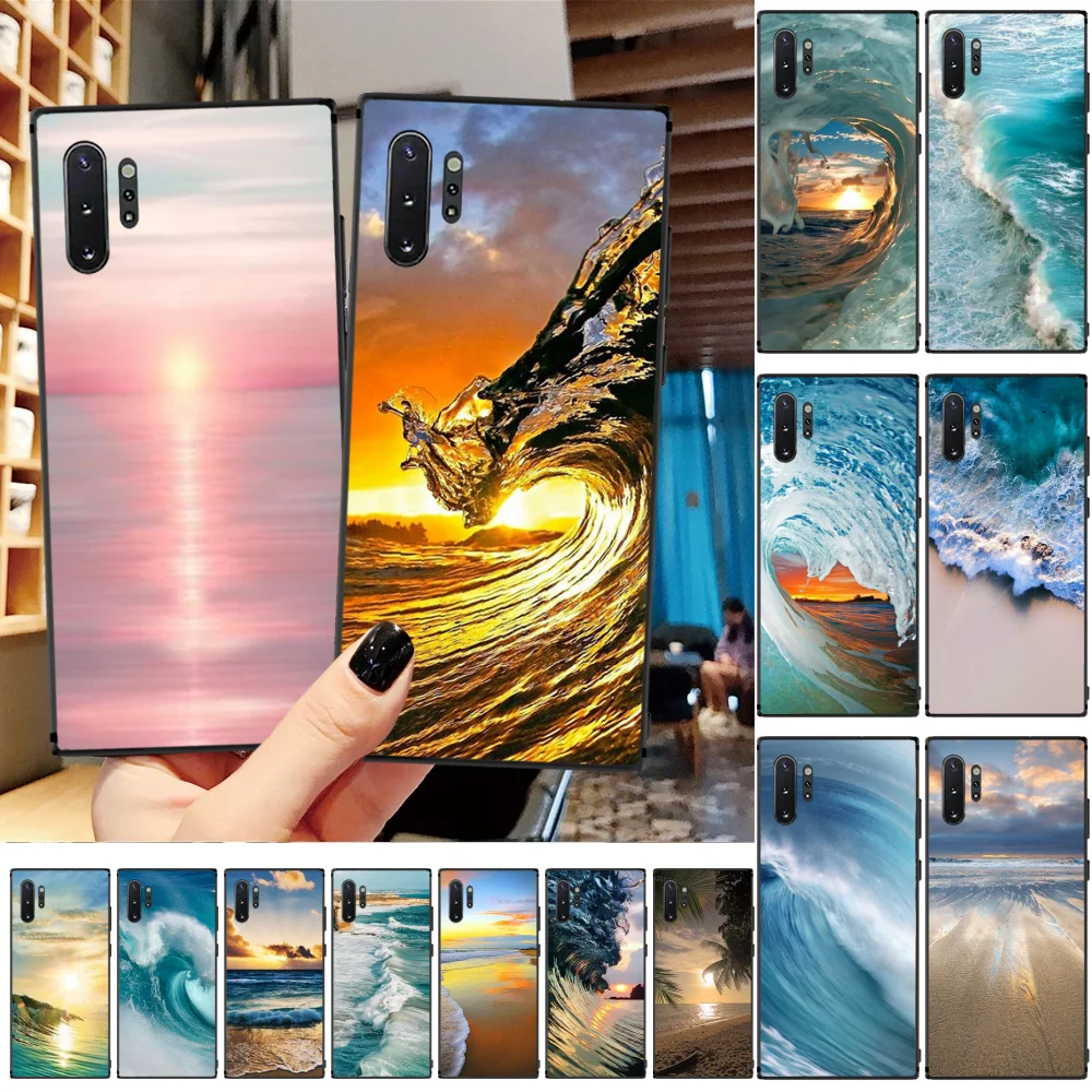BaweiTE Sun Beach Sea Water Ocean Waves черный мягкий чехол для телефона из ТПУ Samsung A50 S10 Plus S10E Note9
