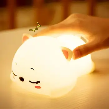 Sleeping Cat USB Pat Remote Control LED Silicone Night Light Desk Bedside Lamp LED Bedside Lamp night light for home lampara 
Sleeping Cat USB Pat Remote Control LED Silicone Night Light Desk Bedside Lamp LED Bedside Lamp night light for home lampara
