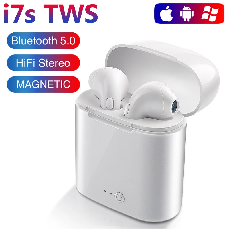 i7s TWS Mini Wireless Bluetooth Earphone Stereo Earbud Headset With Charging Box Mic For i7 tws Iphone Xiaomi All Smart Phone
i7s TWS Mini Wireless Bluetooth Earphone Stereo Earbud Headset With Charging Box Mic For i7 tws Iphone Xiaomi All Smart Phone