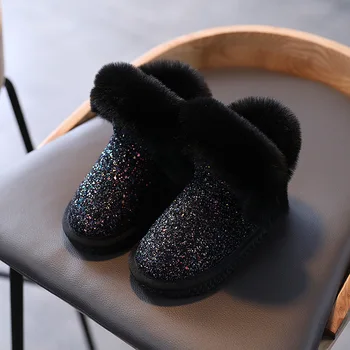 Girls Fur Short Boots New Winter 2020 Sequins Anti-slip Baby Girls Boots Fashion Plush Warm Ankle Cotton Snow Boots E159 
Girls Fur Short Boots New Winter 2020 Sequins Anti-slip Baby Girls Boots Fashion Plush Warm Ankle Cotton Snow Boots E159