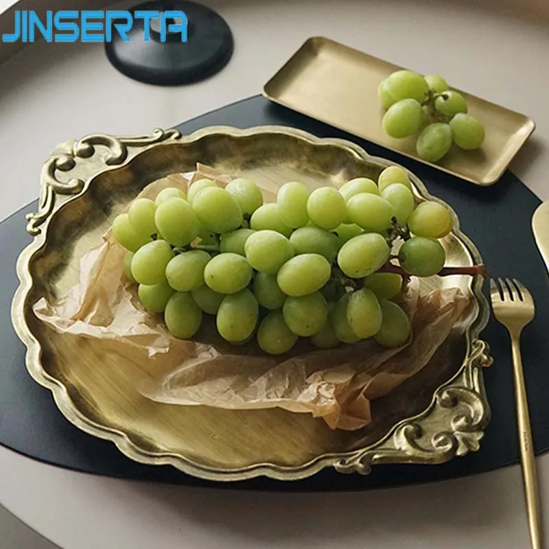 JINSERTA Metal Serving Tray Antique Iron Fruit Dessert Bread Plate Tea coffee Milk Tray Cosmetic Sundries Organizer for Decor
JINSERTA Metal Serving Tray Antique Iron Fruit Dessert Bread Plate Tea coffee Milk Tray Cosmetic Sundries Organizer for Decor