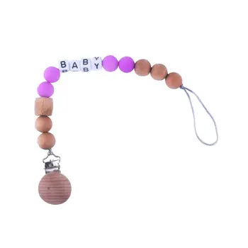 Baby Pacifier Chain Infant Products Wood Silicone Nipple Clip Beaded Anti-chain Soother Teether U50F 
Baby Pacifier Chain Infant Products Wood Silicone Nipple Clip Beaded Anti-chain Soother Teether U50F