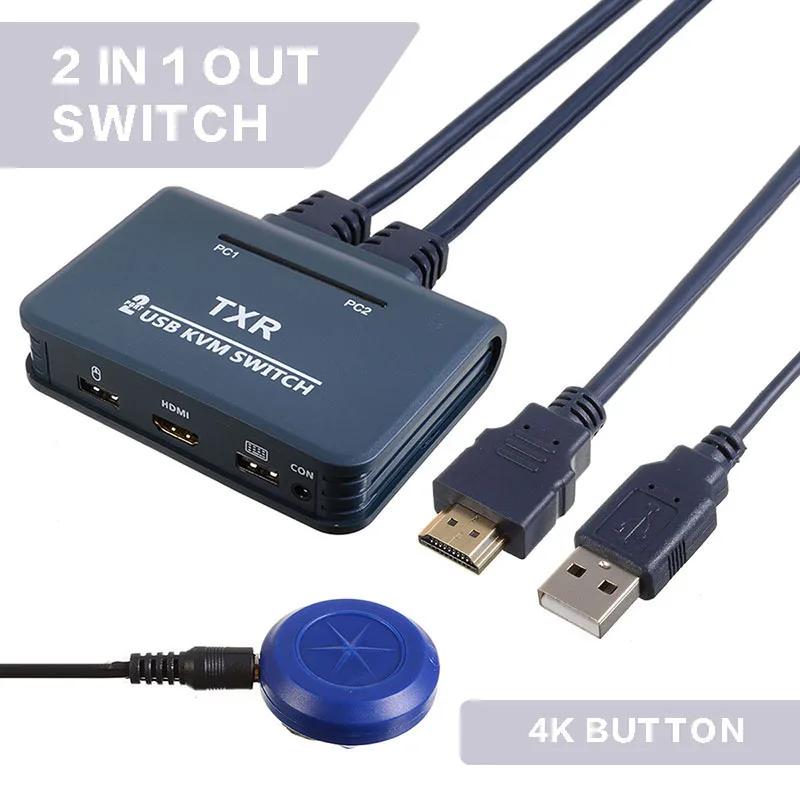 2 Ports KVM Switch Box USB Switcher Selector HDMI VGA Splitter Box KVM Switch Hub For Monitor DVR PC Laptop
2 Ports KVM Switch Box USB Switcher Selector HDMI VGA Splitter Box KVM Switch Hub For Monitor DVR PC Laptop