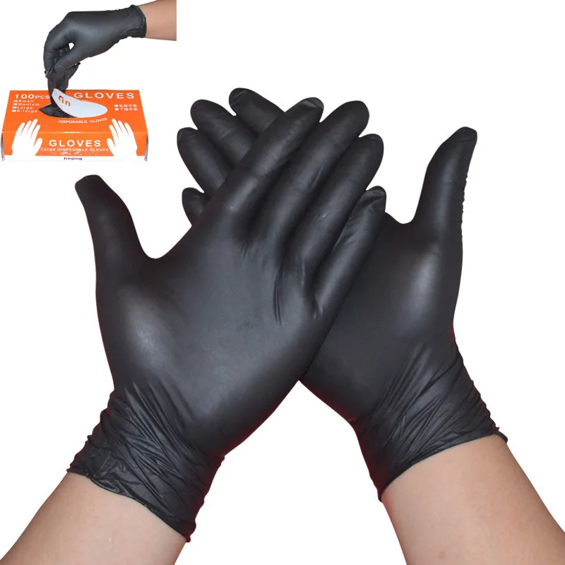 New 100pcs/pack Black Disposable Nitrile Gloves Waterproof Exam Gloves Ambidextrous For House Tattoo Gloves S/M/L/XL
New 100pcs/pack Black Disposable Nitrile Gloves Waterproof Exam Gloves Ambidextrous For House Tattoo Gloves S/M/L/XL