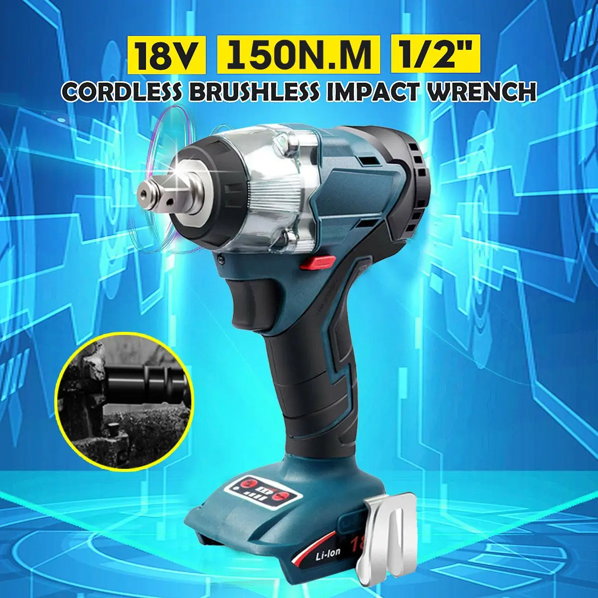 18V Electric Rechargeable Brushless Impact Wrench Cordless 1/2 Socket Wrench Car Repair Power Tools For Makita Battery DTW285Z
18V Electric Rechargeable Brushless Impact Wrench Cordless 1/2 Socket Wrench Car Repair Power Tools For Makita Battery DTW285Z