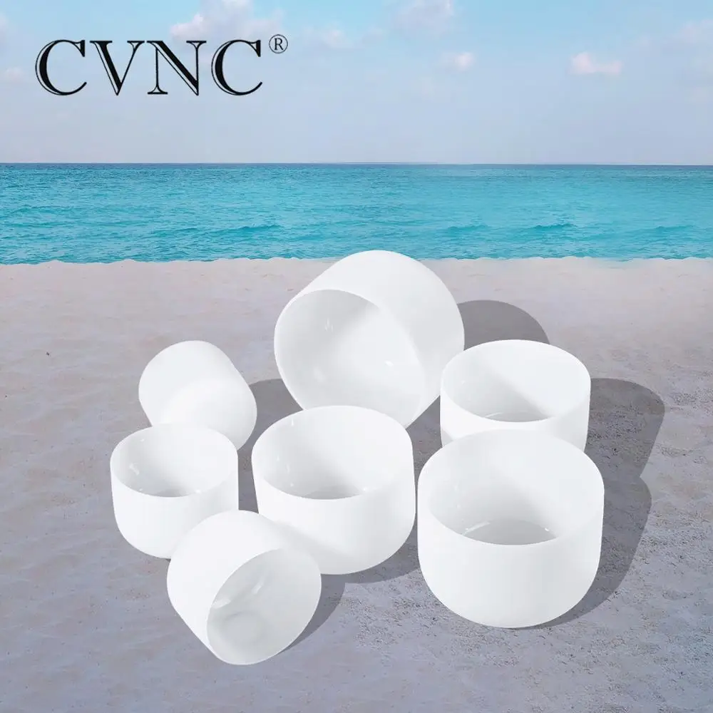 CVNC 7" -12" Chakra Tuned Set of 7PCS Note C D E F G A B Frosted Quartz Crystal Singing Bowl for Sound therapy
CVNC 7" -12" Chakra Tuned Set of 7PCS Note C D E F G A B Frosted Quartz Crystal Singing Bowl for Sound therapy
