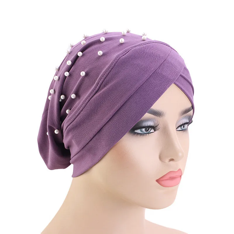 New Women's Stretchy beaded Turban Hat Head Wrap Chemo Beanies Hat Solid Color Bandana Muslim Scarf Hijab Cap Headwear
New Women's Stretchy beaded Turban Hat Head Wrap Chemo Beanies Hat Solid Color Bandana Muslim Scarf Hijab Cap Headwear