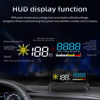 C5 Navigation Version Head Up Display Mirror HUD OBD & GPS System Car Navigator On-Board Computer GPS HUD With RPM Alarm
C5 Navigation Version Head Up Display Mirror HUD OBD & GPS System Car Navigator On-Board Computer GPS HUD With RPM Alarm
