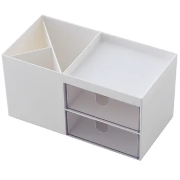 Double Drawer Desktop Cosmetic Storage Box Makeup Plastic Partition Finishing Box Jewelry Storage Toiletries Sundries Organizer
Double Drawer Desktop Cosmetic Storage Box Makeup Plastic Partition Finishing Box Jewelry Storage Toiletries Sundries Organizer
