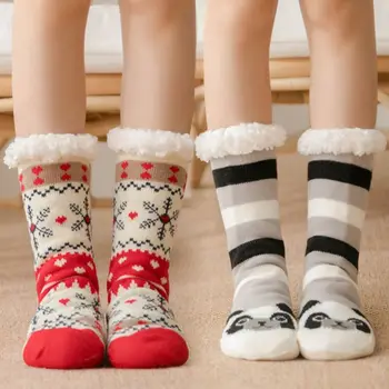 Women Men Winter Plush Lining Christmas Fuzzy Slipper Socks Cartoon Elk Fox Knitted Thermal Non-Slip Hosiery Foot Warmer
Women Men Winter Plush Lining Christmas Fuzzy Slipper Socks Cartoon Elk Fox Knitted Thermal Non-Slip Hosiery Foot Warmer