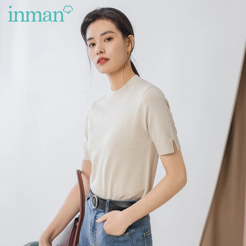 INMAN 2020 Spring New Arrival Literary Consise Style Pure Color Round Collar Elastic Slimmed Short Sleeve Knitwear
INMAN 2020 Spring New Arrival Literary Consise Style Pure Color Round Collar Elastic Slimmed Short Sleeve Knitwear