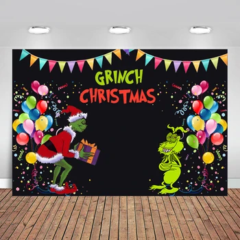 Vinyl The Grinch Christmas Party Photography Backgrounds Colorful Bunting Balloons Backdrops Black Customized 7x5ft
Vinyl The Grinch Christmas Party Photography Backgrounds Colorful Bunting Balloons Backdrops Black Customized 7x5ft